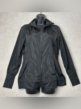 Apana Black Zip-Front Bomber Jacket
